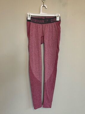 Gymshark Pink Two Tone Athleisure Workout Logo Athletic Mid Rise Legging Women S